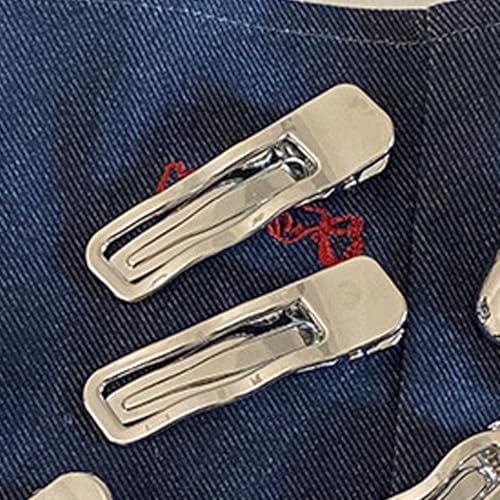Metal Wave Hair Clips Silver Y2k Hair Accessories for Women Girls