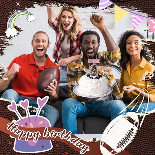 Tondiamo Football Birthday Number 6 Candle for Cake Decoration