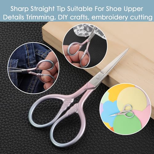 Sorcristy 3.5-Inch Facial Hair Grooming Scissors with PU Sheath