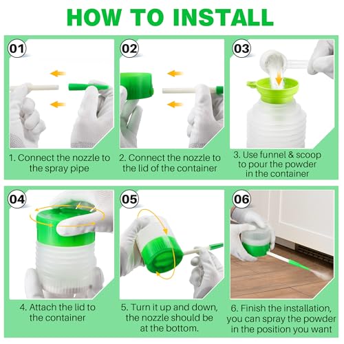 Diatomaceous Earth Powder Duster Kit for Indoor & Outdoor Use