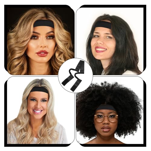 Ptwola 2 Pcs Earless Wig Melting Band for Lace Fronts, Non-Slip Elastic Grip