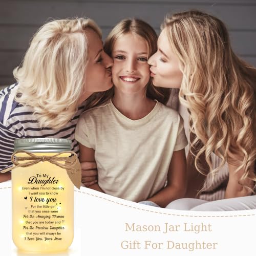 Daughter Gifts from Mom Mason Jar Night Light - To My Daughter Variation of THIS Listing