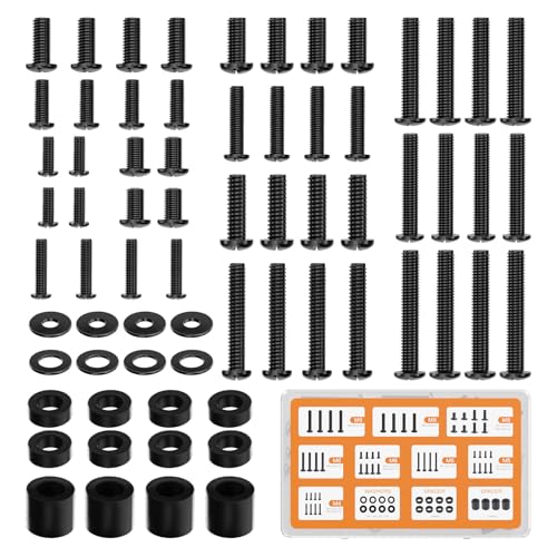 WALI Universal TV Mounting Hardware Kit - M4, M5, M6, M8 Screws & Spacers