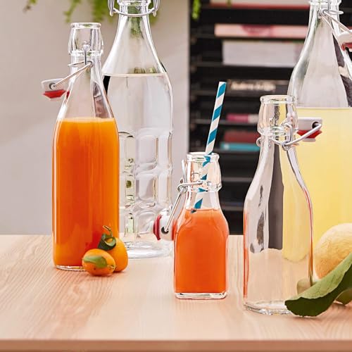 Bormioli Rocco Swing Bottle Set of 20 - 4.25 oz Clear Glass
