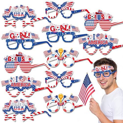 American World Soccer Party Paper Glasses - 12 Pack for 2026