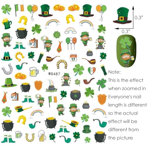 St. Patrick's Day & Easter 3D Self-Adhesive Nail Art Stickers Decals