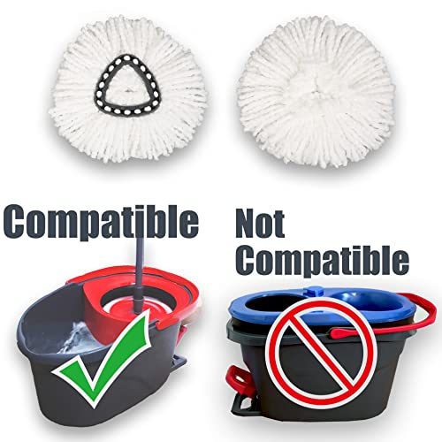 Homsis 2 Pack Microfiber Mop Heads for Ocedar Easy Wring Spin Mop