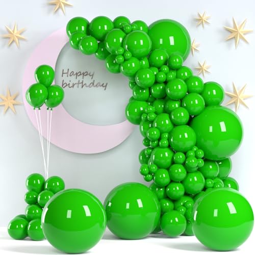Green Balloons Garland Kit - 140pcs in Various Sizes for Parties