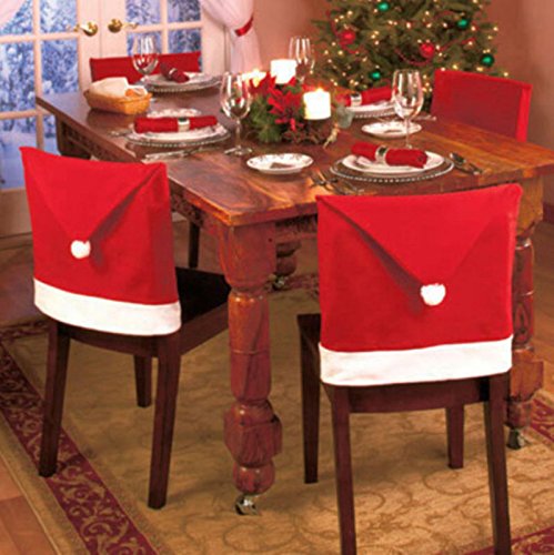 Callenbach Christmas Santa Hat Chair Covers - Half Cover 6 Pack