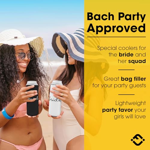 Bride Squad Slim Can Cooler - Neoprene Drink Sleeve for Bachelorette Parties