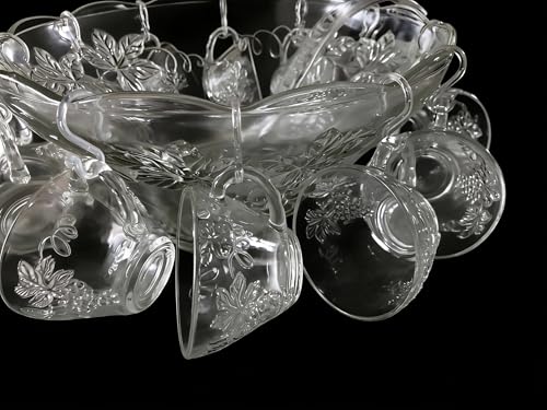24-Piece Clear Plastic Punch Cup Hooks - 1.7 Inch Scratch-Free Hangers