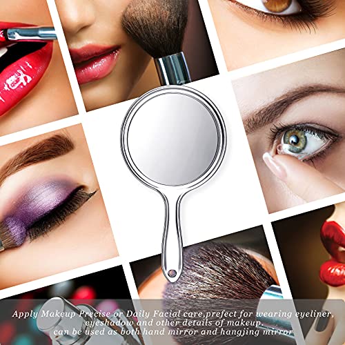 Jetec Double-Sided Handheld Makeup Mirror with 1X/2X Magnification