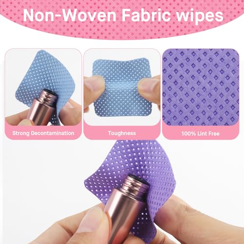 600 Pcs Lint Free Nail Wipes and Eyelash Glue Cleaner Pads