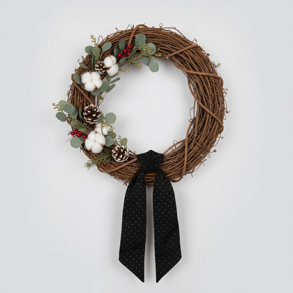 YKW Black Rhinestone Wreath Sash - 2 Pack Sparkle Ribbon for Christmas & Wedding Decor | 54x5 Inch