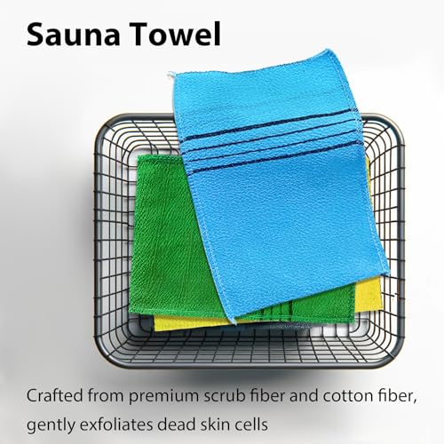 Jaasuee 6-Piece Korean Exfoliating Washcloth Set - Vibrant Mitts
