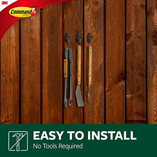Command Outdoor Hooks, Medium 2-Pack, 3 lb Capacity, Weather-Resistant