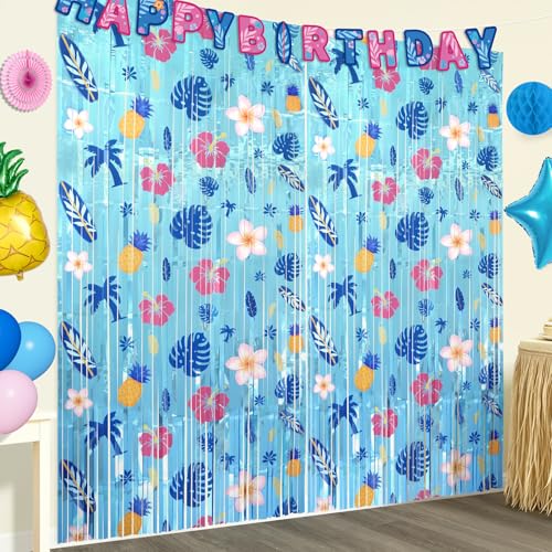 Pink Blue Cartoon Birthday Backdrop 2 Pack 3.3 x 6.6 Ft