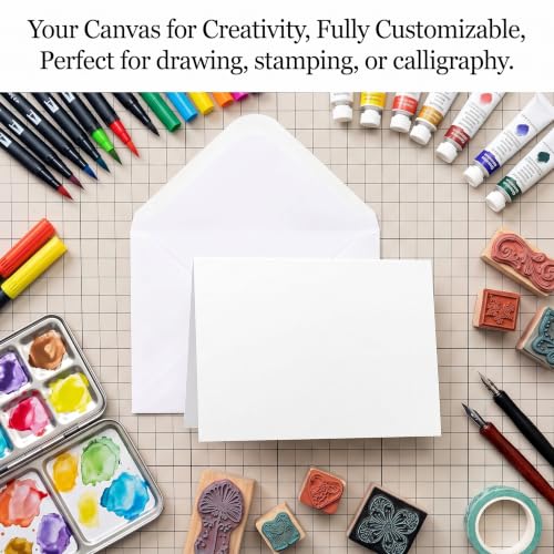 40 Pack 5x7 Blank White Cards and A7 Envelopes for DIY Invitations