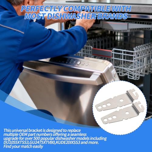 4 Pack Dishwasher Mounting Bracket Replacement for WP8269145 Metal Support