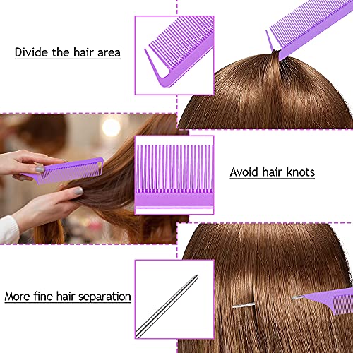 TsMADDTs Hair Loop Tool & Rat Tail Comb Set for French Braids