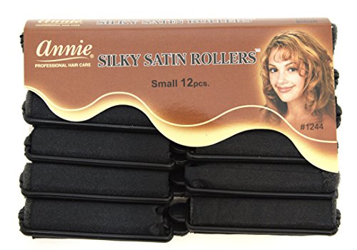 Annie Satin Small Roller Hair Curlers 5/8 Inch 12 Count