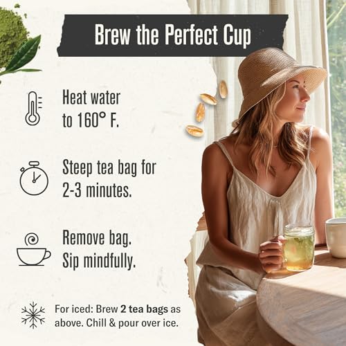 Numi Organic Matcha Toasted Rice Green Tea Bags - 18 Count