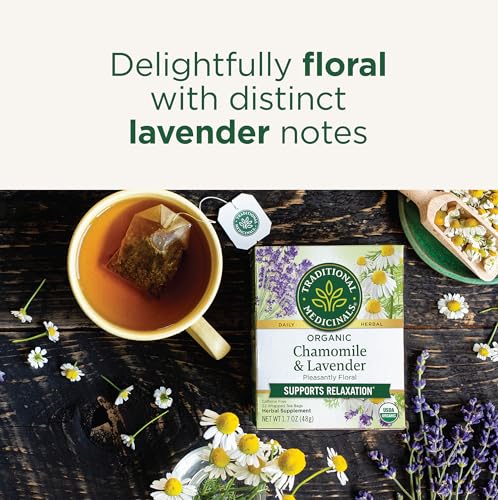 Traditional Medicinals Organic Chamomile Lavender Tea Bags - 32 Count