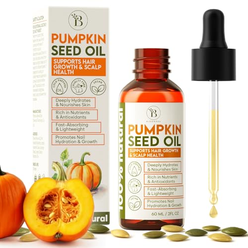 BLOOMORA Cold Pressed Pumpkin Seed Oil for Hair, Skin & Nails (2 Fl Oz)
