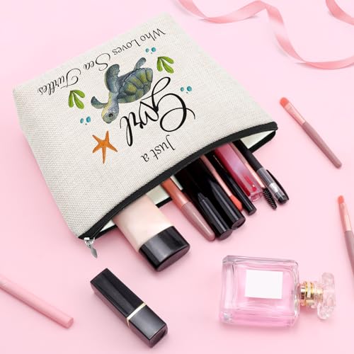 Sea Turtle Makeup Bag Travel Cosmetic Pouch for Women
