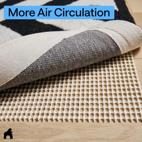 GORILLA GRIP Non-Slip Rug Pad for Hardwood Floors, 5x7 Cream