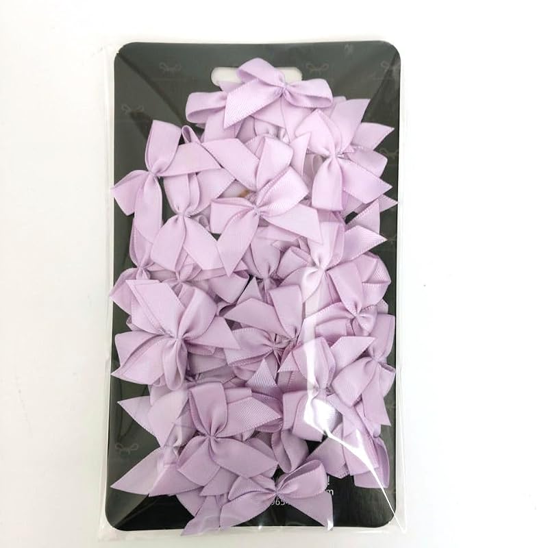 Lavender Mini Satin Ribbon Bows - 50pcs 1.2" Crafting Bows