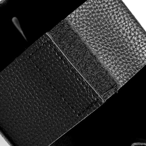 Black PU Leather Rectangular Tissue Box Holder for Home & Office