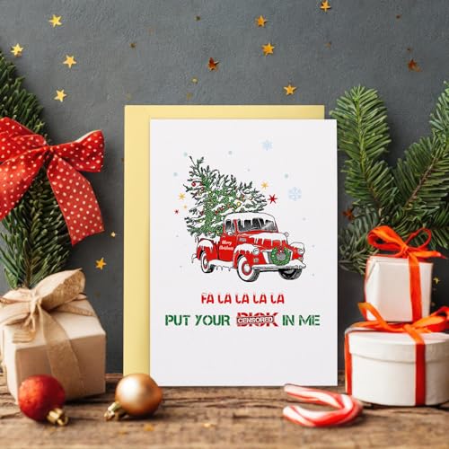 Funny Christmas Card for Boyfriend - Humorous Holiday Card with Envelope