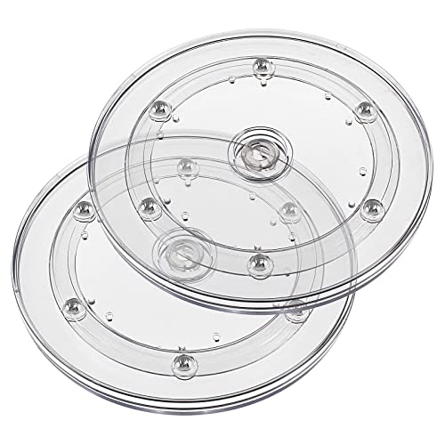 Jersvimc 4 Inch Transparent Acrylic Turntable Platter - 2 Pcs
