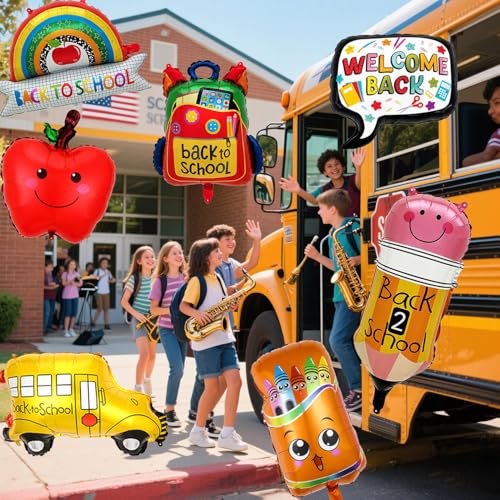 Back to School Balloon Set, Multicolour First Day of School Party Decorations