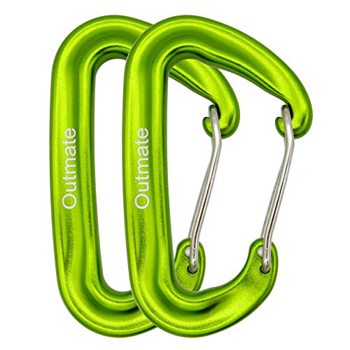 12kN 3.2"x2" Heavy-Duty Carabiner Clips - Durable, Lightweight Aluminum Alloy Carabiners for Hiking, Camping, Keychains, Dog Leashes, Hammocks & More