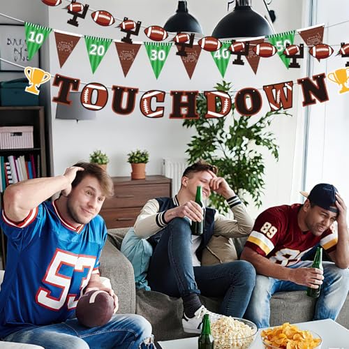Touchdown Football Banner for Birthday & Game Day Celebrations