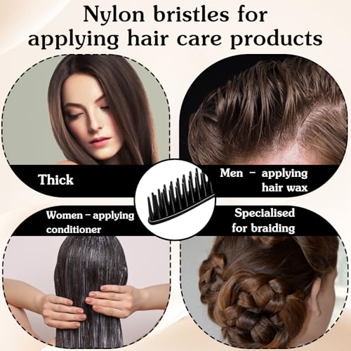 Neyauo 3-Row Hair Styling Comb Set with Rat Tail (2 Pcs)