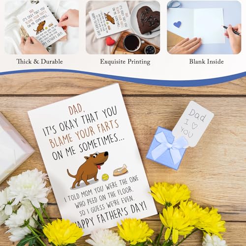 Funny Father's Day Card for Dog Dads - Humorous Gift
