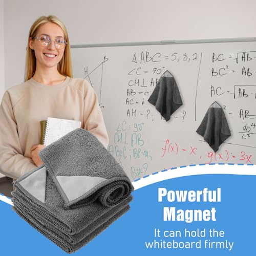 4 Pcs Magnetic Microfiber Dry Eraser Cloths - Reusable & Washable