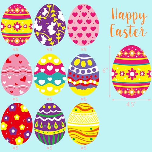 Easter Egg Cutouts - 45 Colorful Bulletin Board Decorations