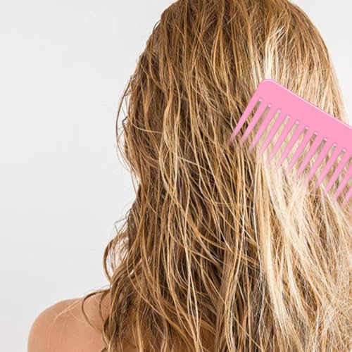Wide Tooth Hair Combs Set, 2-Piece Anti-Static Detangling Combs for Curly & Wet Hair