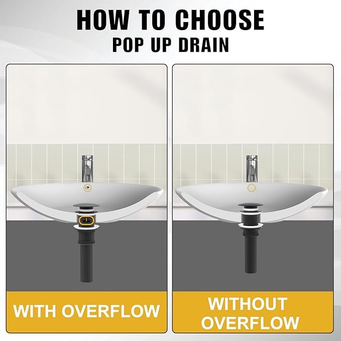 Matte Black Pop Up Drain Stopper for Bathroom Sinks - ZM