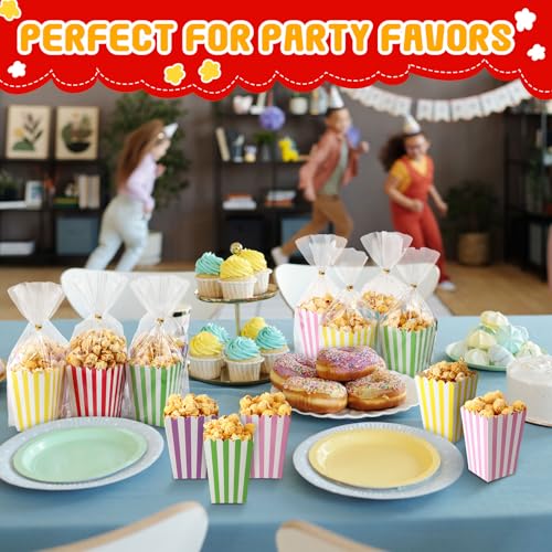 24-Piece Mini Popcorn Boxes and Treat Bag Set for Parties
