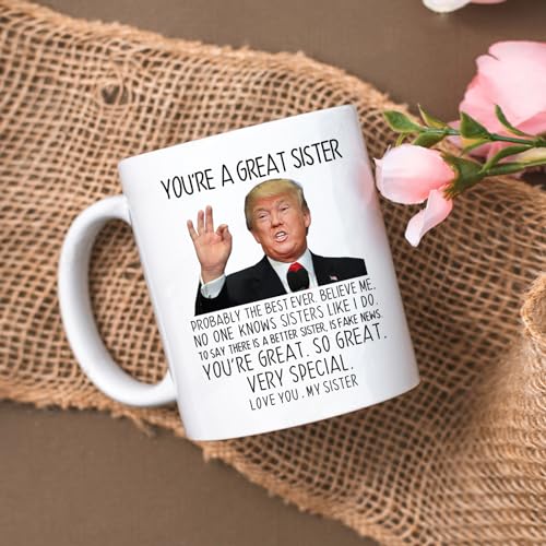 Funny Sister Mug - You're A Great Sister 11oz Ceramic Coffee Cup Gift
