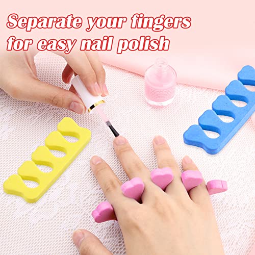 Tuojecuk 10pcs Soft Sponge Toe Separators for Pedicure and Nail Polish