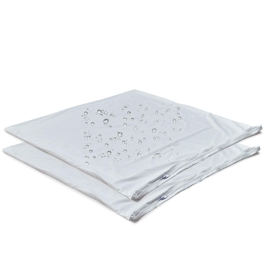 Waterproof Down Feather Proof Euro Pillow Protectors 30x30 Pack of 2 European Size Pillow Covers for Square Throw Pillow 30D