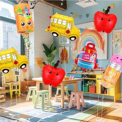 Back to School Balloons Set - 13 Colorful Foil Designs