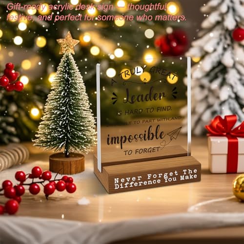 Leader Appreciation Desk Sign - Inspirational Gift for Boss