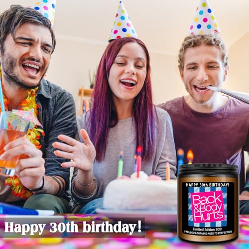 Homsolver Lavender Scented Candle Gift for 30th Birthday - Brown